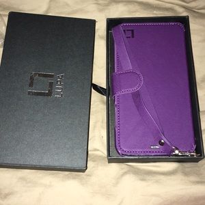 iPhone 11 purple leather wallet case